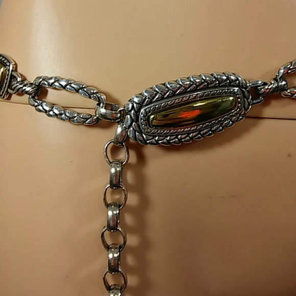 Brighton Silver & Gold Metal Belt - Picture 2 of 8